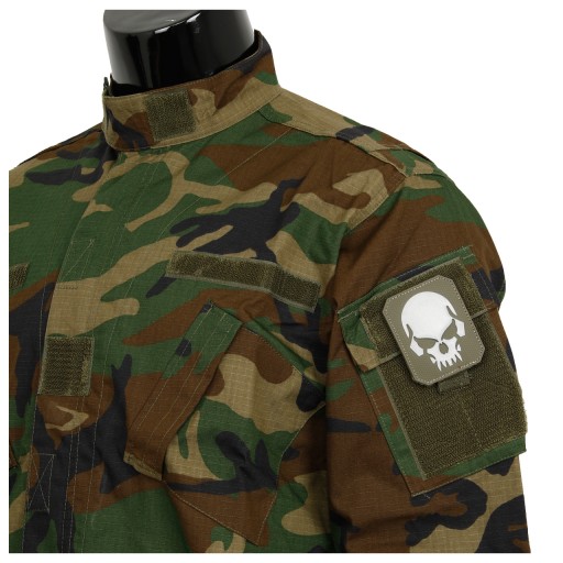 Mil-Tec Skull 3D PVC nášivka na suchý zips - Olivový