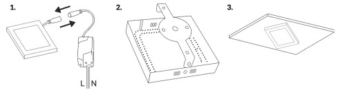 LED panel + napájací zdroj Čierne okrúhle stropné svietidlo 6W 4000K 11cm