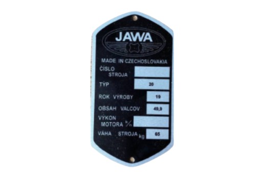 ŠTÍTOK JAWA 50 TYP 20 JAWKA KACZKA