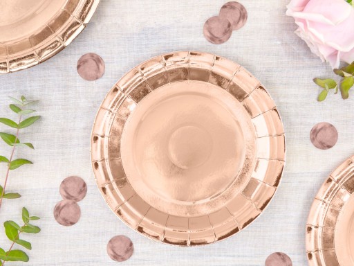 Papierové taniere ROSE GOLD ROSE GOLD 18 cm 6 ks k narodeninám