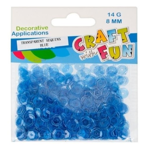 TRANSPARENTNÉ FLIŠTY 8MM MODRÉ, REMESLO SO ZÁBAVOU
