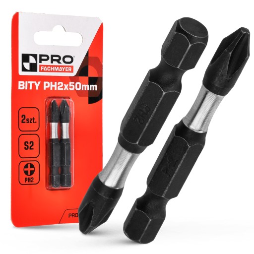 Nárazový bit PH2 Nárazové bity 50mm | Nárazový bit pre skrutkovač 2 ks.