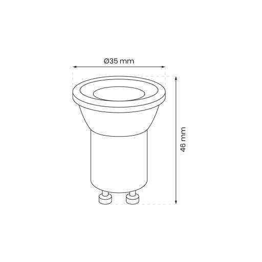LED žiarovka 3W Mini GU10 3000K