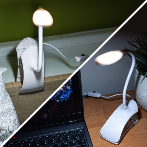 DOTYKOVÁ LED ŠKOLSKÁ STOLNÁ LAMPA USB KLIP