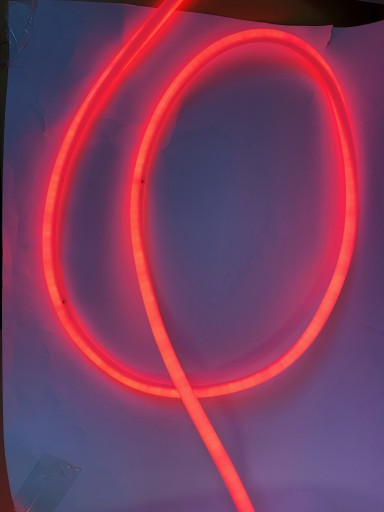 NEON LED FLEX uhol osvetlenia 360° 230V Červená 1m