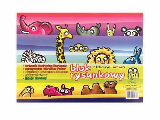 Podložka na kreslenie Protos A4, farebné listy papiera