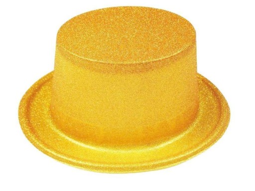ZLATÝ GLITTROVÝ KLOBÚK CYLINDER 53-58CM