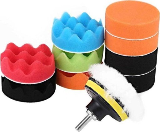Sada hubiek, leštiace podložky s adaptérom na suchý zips, 80 mm