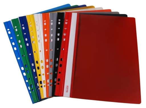 Tvrdá závesná zložka A4 PVC mix 10 farieb BIURFOL ST-02 SET