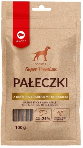 MACED Tyčinky z králika, jablka a červenej repy 100g