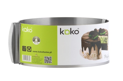 Nastaviteľný okrúhly tortový okraj Band Forma 16-30 cm Koko