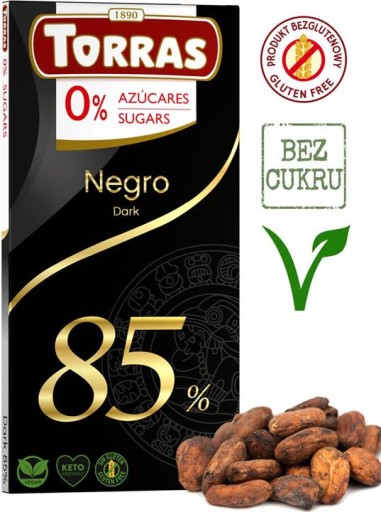 KETO horká čokoláda 85% BEZLEPKOVÁ VEGÁNSKA 75g