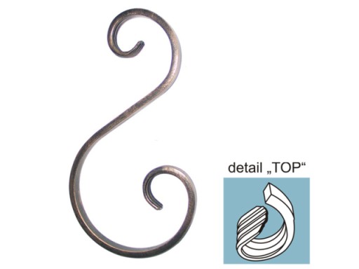 ŠPIRÁLOVÝ PRVOK TYP S 12x6MM, H280, B110