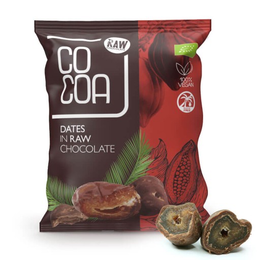 BIO datle v raw tmavej čokoláde RAW VEGAN 70 g Kakao