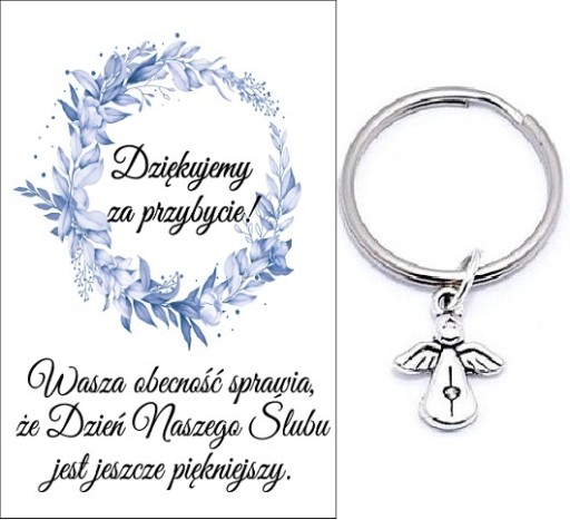 ĎAKUJEME HOSTOM DARČEK SVADOBNÝ ANJEL KĽÚČOVKA SPOMIENKY