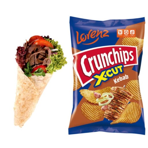 Crunchips X-Cut Kebab s cibuľou 140g