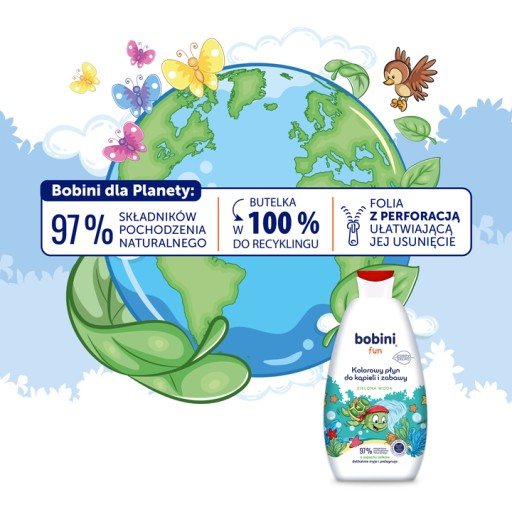 Bobini Tekutý kúpeľ pre deti na farbenie vody Zelená Maxi pena 500 ml