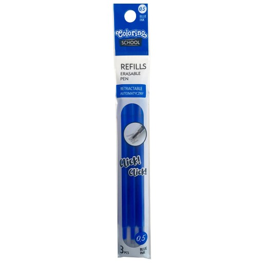 Colorino 86655PTR modré stierateľné náplne do pera, 3 kusy