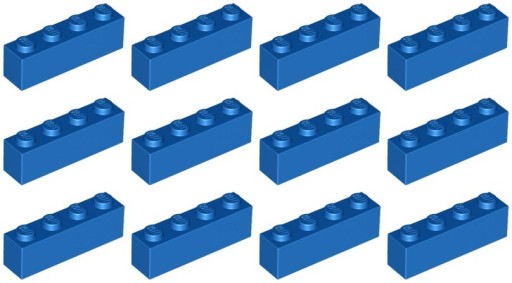 LEGO 3010 BRICK 1x4 modrá NOVINKA (20g) 12 ks.