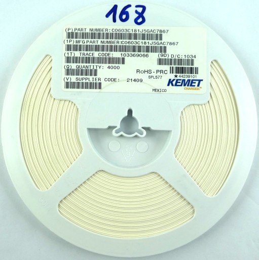 Keramika 180pF 50V 5% 20ks.