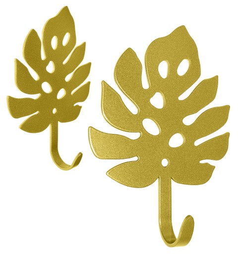 Vešiakový držiak na oblečenie, kľúče, monstera list
