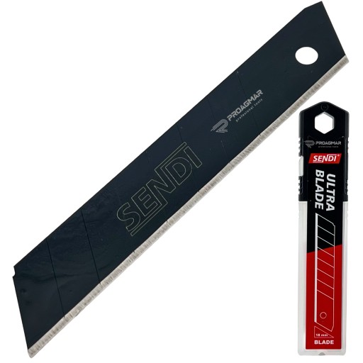 Náhradné čepele NÁHRADNÉ zlomené nože 18mm 10ks BLACK sendi ultrablade