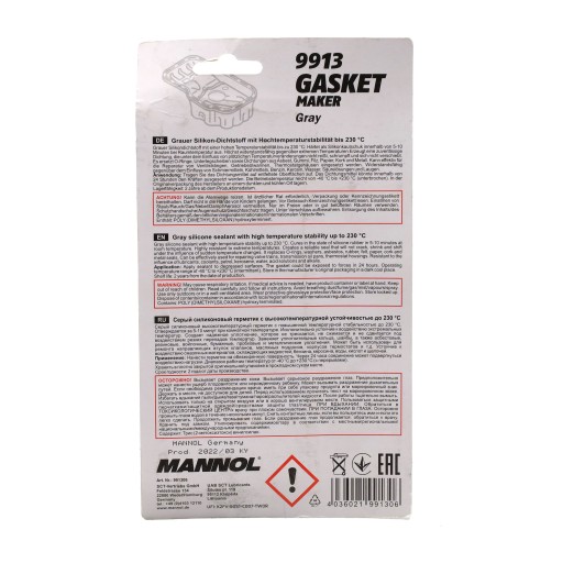 Šedý vysokoteplotný silikón Mannol 85g