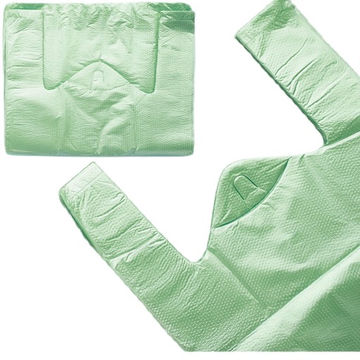 FÓLIOVÉ TAŠKY HDPE STRONG TAŠKY 30x55 cm 100 kusov 14µ ZELENÉ