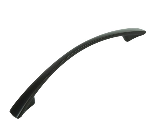 Nábytková úchytka do skrine, šatníka, zásuvky, čierna, podkrovie, rozteč 128 mm