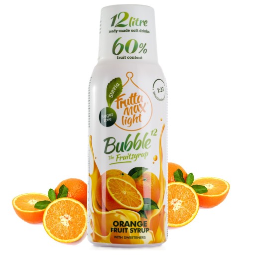 Fruttamax sirupový koncentrát 500 ml pomarančový bez cukru pre LIGHT karbonizátor