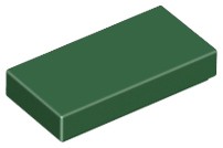 LEGO 3069 dlaždice dlaždice 1x2 tmavozelená tmavozelená 5 kusov