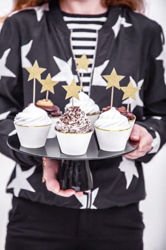 GOLD STARS cupcake torta na tortu 6s baby shower