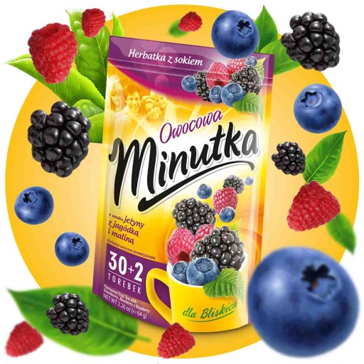 Express ovocný čaj so šťavou černice čučoriedka malina 32 T. Minutka