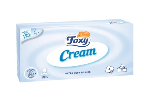 Kozmetické obrúsky FOXY Cream 75 ks