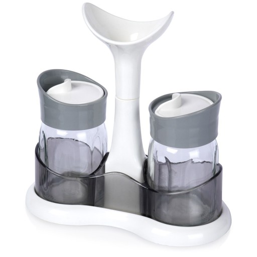 Súprava SALT AND PEPPER CASE, zásobníky na soľ a korenie, stojan na korenie