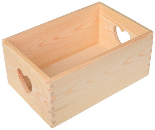 DREVENÁ KRABIČKA BOX KONTAJNER SRDCE