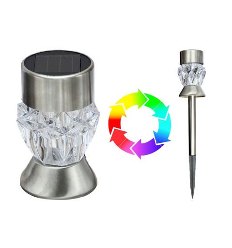 Záhradné svietidlo SOLAR CRYSTAL LED COLD + RGB