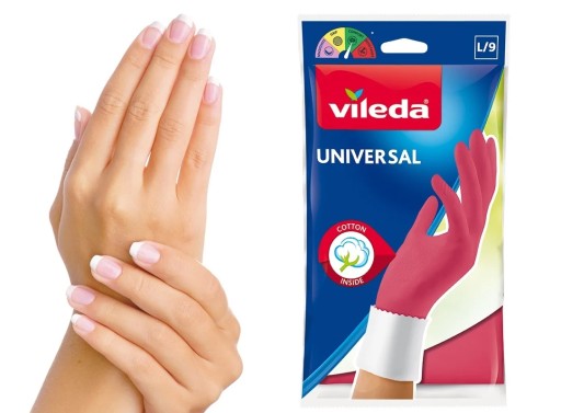 VILEDA UNIVERZÁLNE RUKAVICE OPATROVATEĽNÉ RUKAVICE L