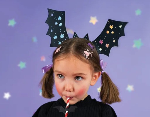 Halloweenska čelenka Bat - čierna
