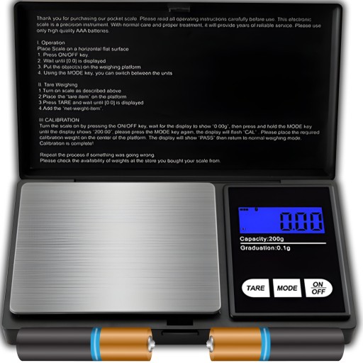 ELEKTRONICKÁ VÁHA NA ŠPERKY 0,01- 200g LCD VÁHA