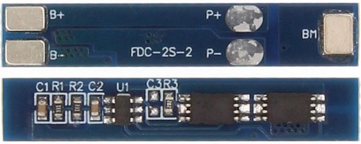 BMS modul 2s 5A Li-Ion 18650 7,4V 8,4V nabíjačka