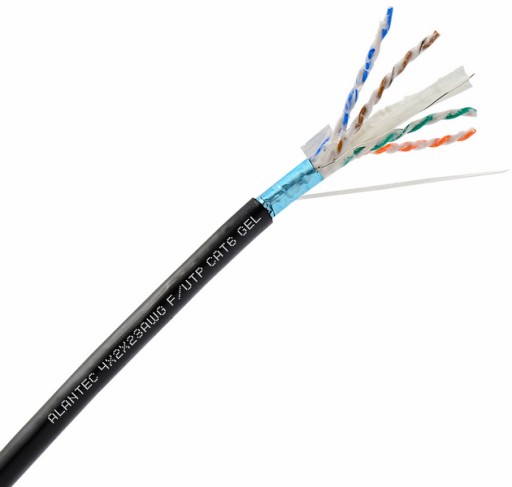 Vonkajší krútený párový kábel ALANTEC Cat.6 FTP 100% Cu gél