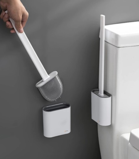 MODERNÁ SILIKÓNOVÁ WC KEFA DO KÚPEĽŇOVÉHO WC RUHHY