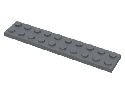 LEGO 3832 PLATE 2x10 tmavosivá DBG NOVINKA (4g)