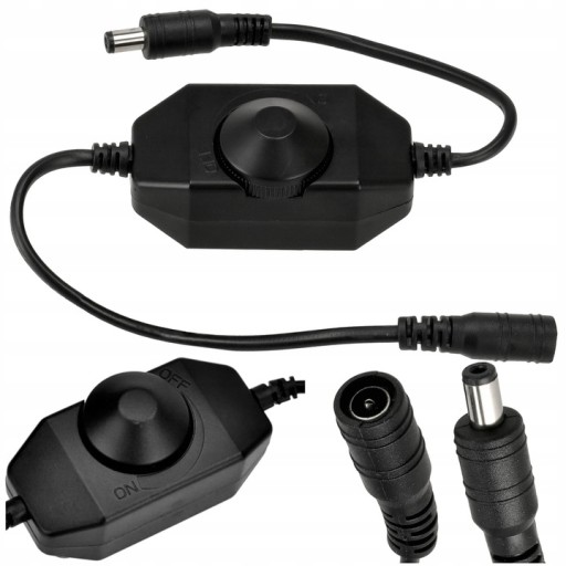 mini DC DIMMER s potenciometrom 12V 24V 4A 48W pre mono LED pásiky ČIERNA