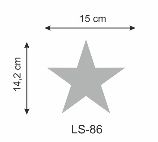 Akryl ZRKADLO hviezda 15x14,2 cm LS-86