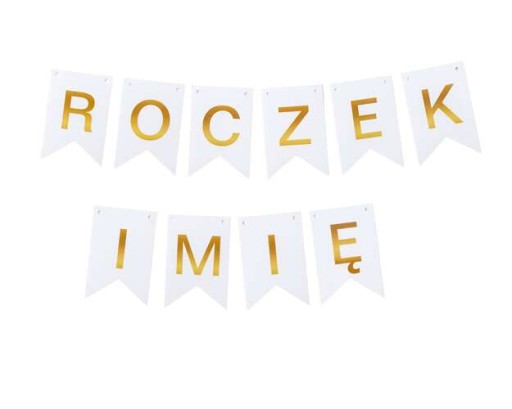 Banner s ľubovoľným personalizovaným nápisom One year old Name
