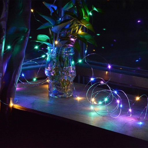 20 LED ŽIAROV UZÁVER FĽAŠE SOLÁRNE DEKORATÍVNE DRÔTY