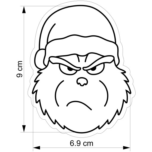 Formička na perník VIANOČNÉ VIANOCE Grinch 9cm