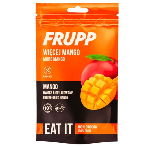 Mango, mrazom sušené ovocie, zdravá desiata pre deti, 15g, ovocie FRUPP